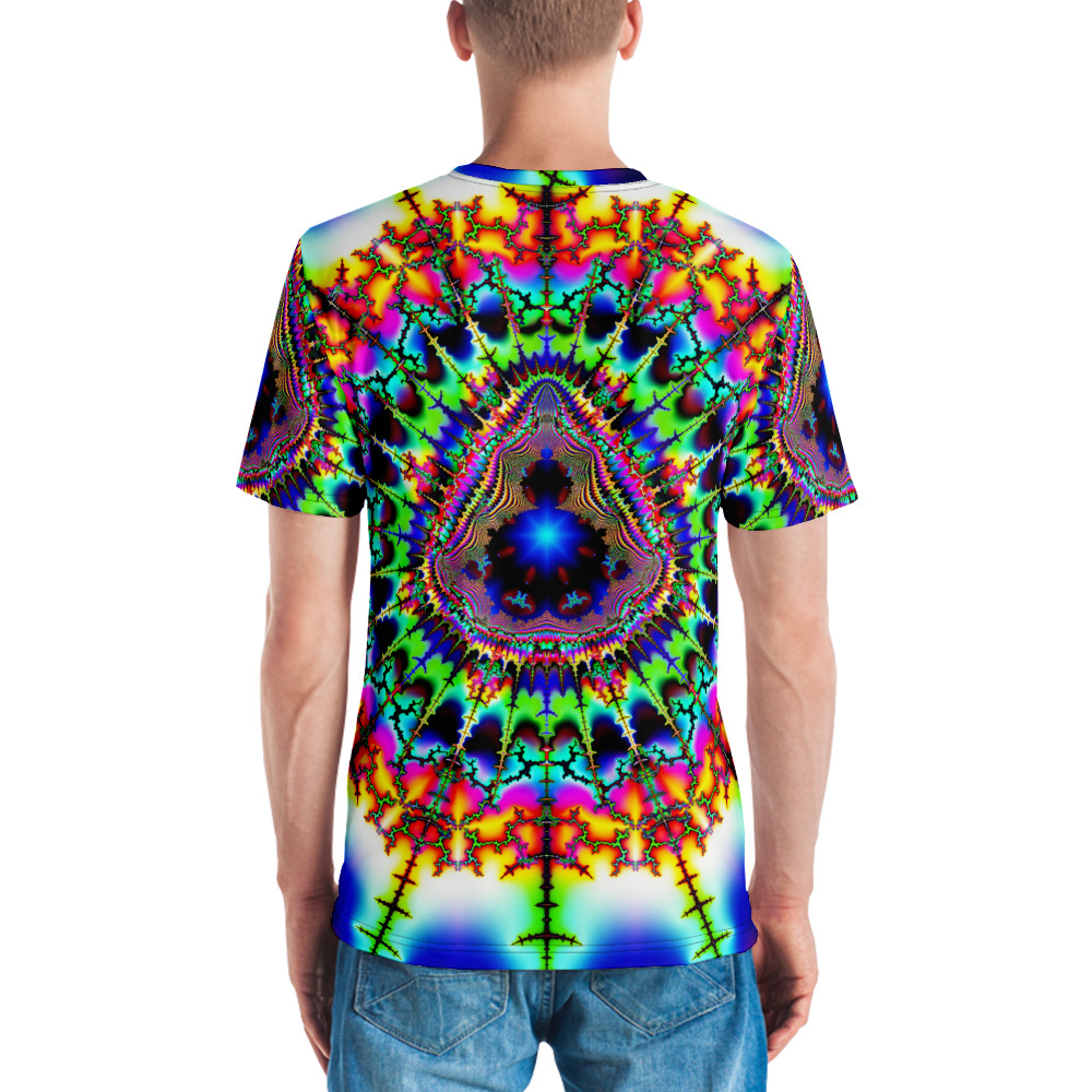 Men’s T-shirt – Psychedelic Fractal Lightform #035 – Bright Colors ...